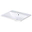 Plateau de meuble-lavabo 24 po seulement, lavabo blanc, 3 trous de robinet, robinet de 4 po disponible, céramique