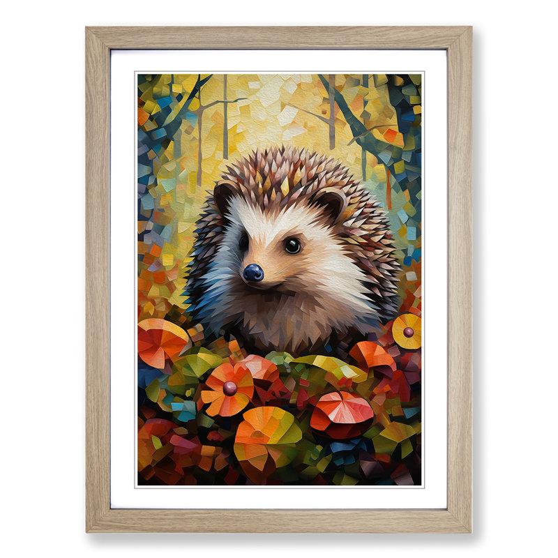 Hedgehog Cubism - Framed Print