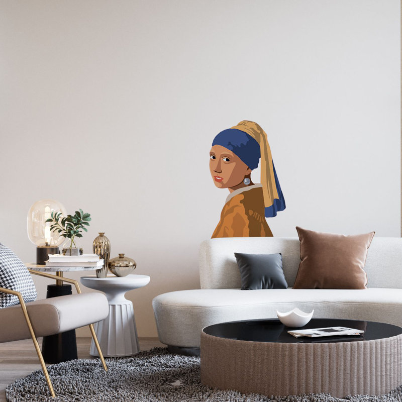 Adhésif décoratif fille avec une perle