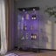 Vitrine moderne en verre avec lumières DEL-1634665705