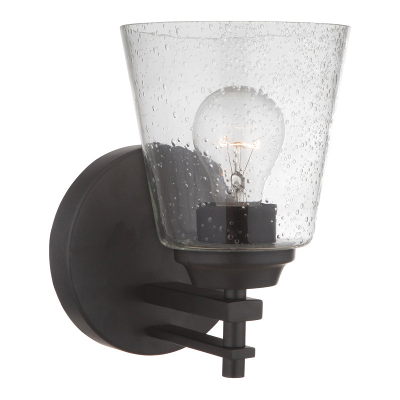 Appliquee à bras 1 lumière à intensité réglable Woodard, Dos plat