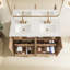 Elowen 60" Modern Solid Wood Freestanding Bathroom Vanity with Integrated Sink and Soft-Close Storage