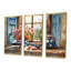 Orange et bleu Boho Pottery Farmhouse Charm - ensemble d'art mural Boho Pottery-107194738-107194743