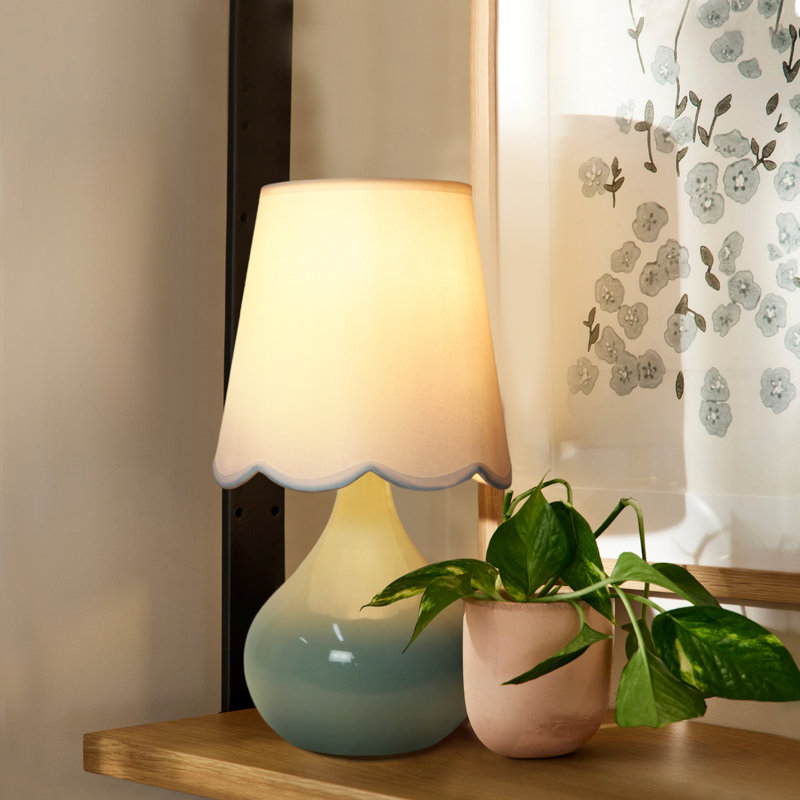 Lampe de table en céramique 14 po H, Vert