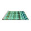 Tapis turquoise lavable à la machine Abstract 5357-323137178