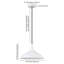 Luminaire suspendu conique à 1 lumière Cendra-382028250