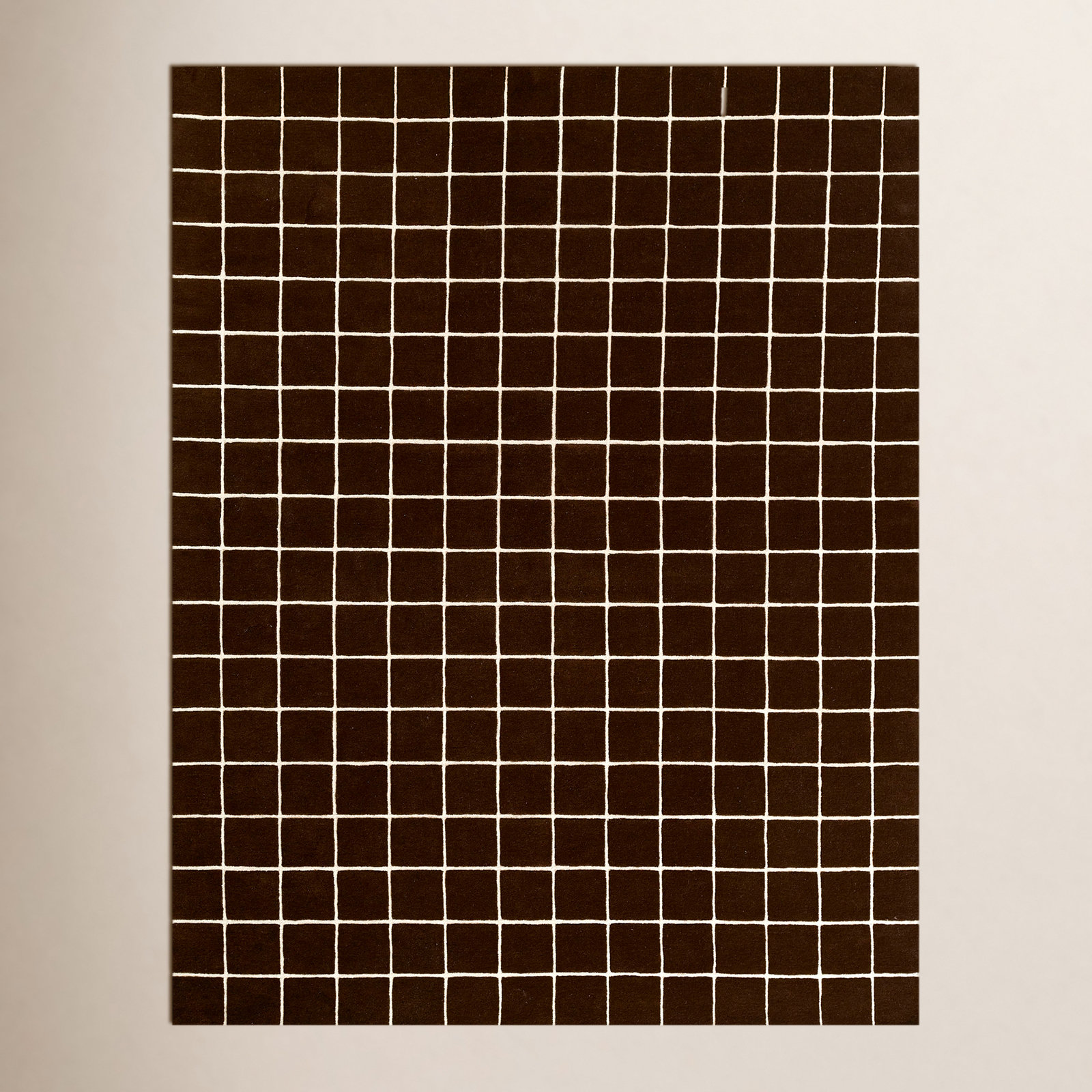 Montara Brown Hand-Tufted Geometric Wool Rug, Rectangle 5' x 8'