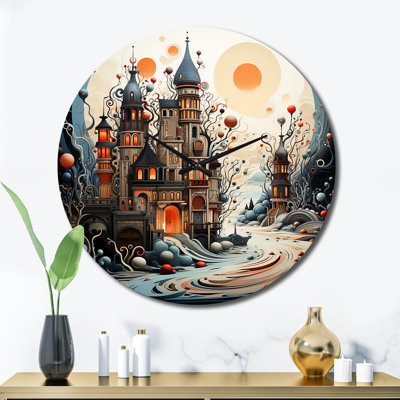 Dreamy Castle II Metal Wall Clock