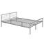 Lit superposé en métal avec bureau intégré - simple sur double, argent métallique pour une élégance de chambre à coucher solide et stable-632552171