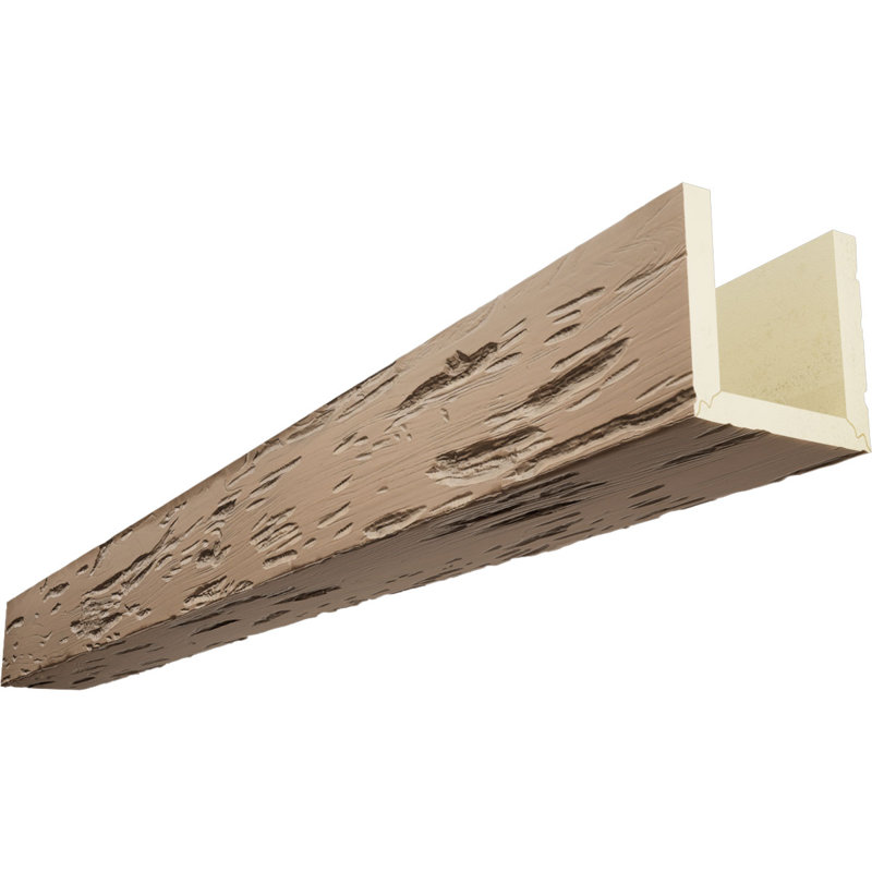 Poutre de plafond 3 côtés Pecky Cypress Endurathane, 8"H x 12"W, Gruau, 24'L
