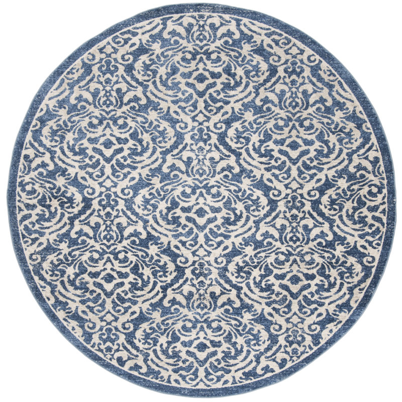 Delphi Damask Hand Woven Area Rug, Round 201 cm