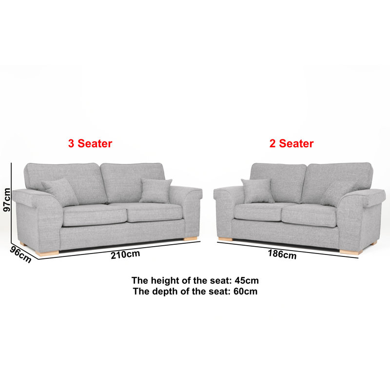Picadilly 2 - Piece Living Room Set, Silver