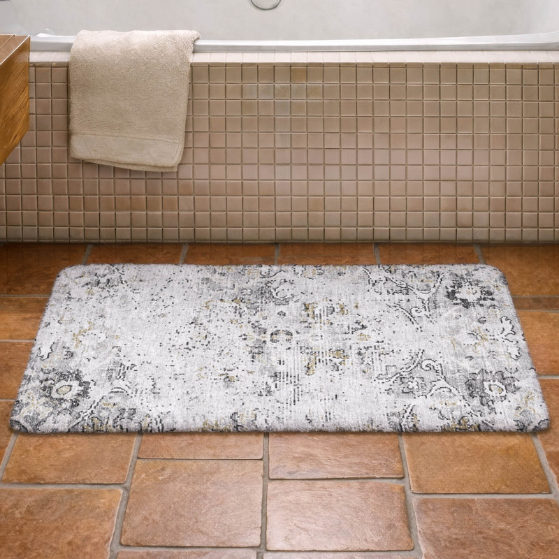 Premium Machine Washable Dream Shag ADS92 Ornate Rug, Dove, 2'6" x 3'10"
