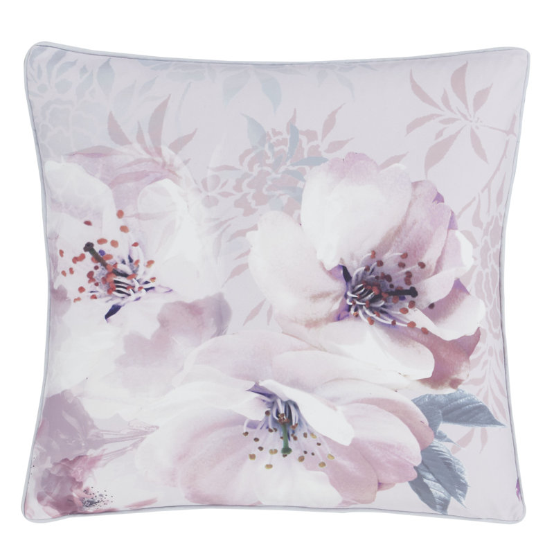 Dramatic Floral Cushion with Filling, Blush
