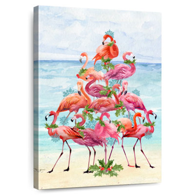 Brampt Coastal Christmas Flamingos II