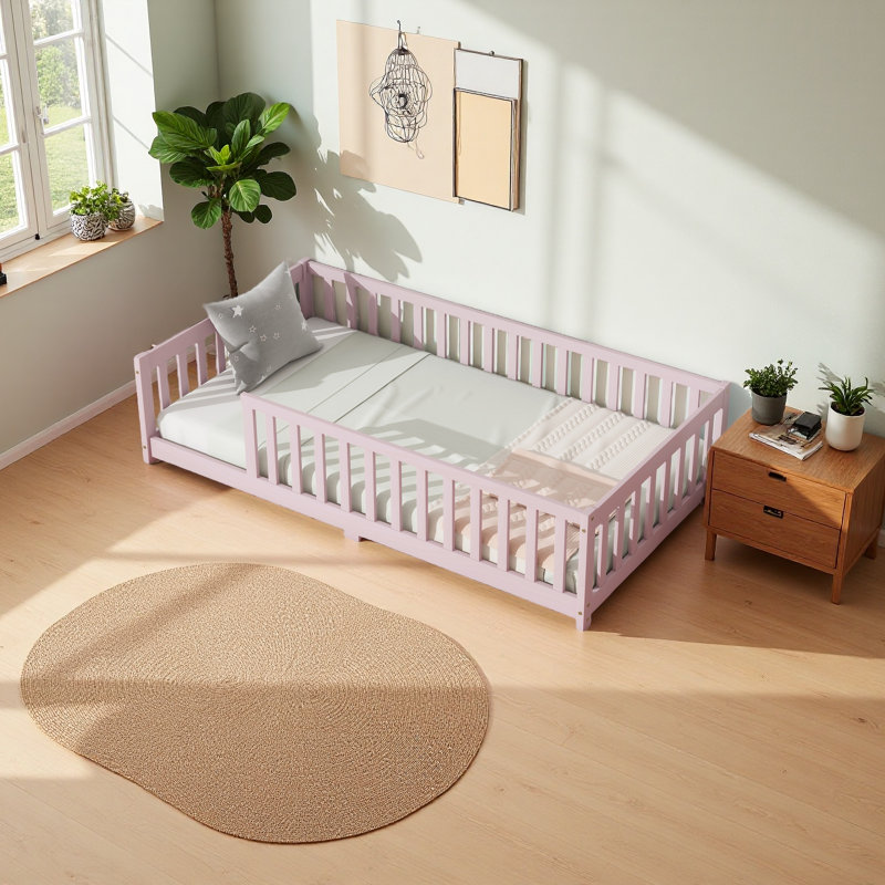 Lit sur pied, Lit simple, Rose