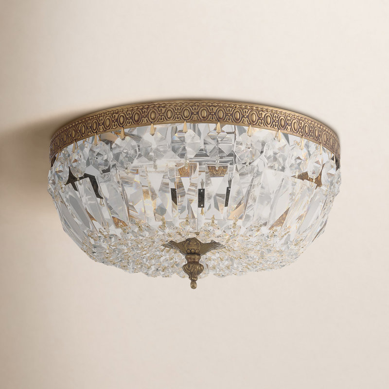 Plafonnier encastré 3 lumières Linal Elian, Laiton vieilli