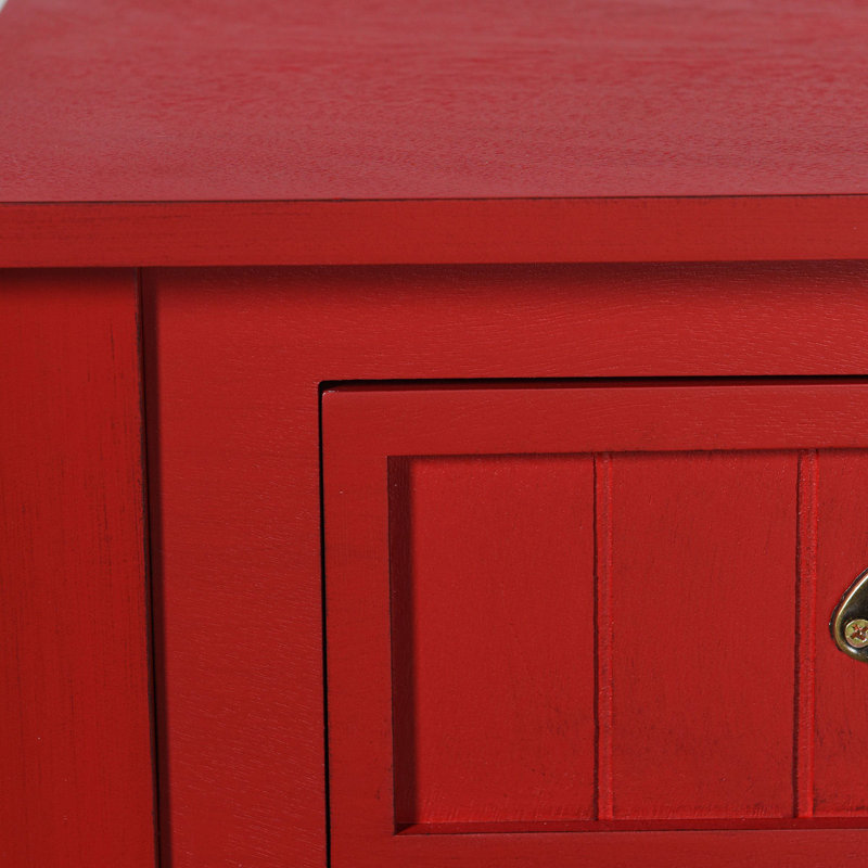 Rosemellia 32'' Console Table, Antique Red