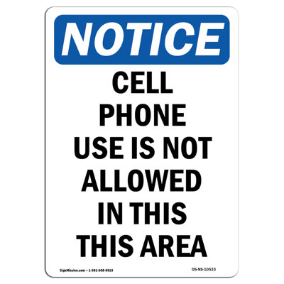Cell Phone Use Is Not Allowed Sign