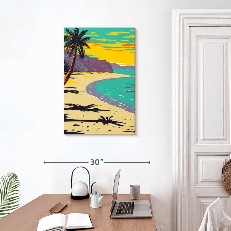 Gillard, coffre abstrait, baie, Gillard, H 30 po x l 20 po