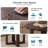 31.5" Round Solid Wood Coffee Table, Petal Shape Rattan Coffee Table with Open Display Area-1299834573