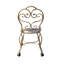 Tabouret de coiffeuse élégant en or 18 po avec roulettes à roulement lisse-1163880978