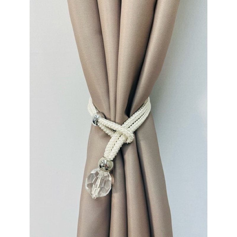 Attache de rideau (17 po) - Boule, Blanc