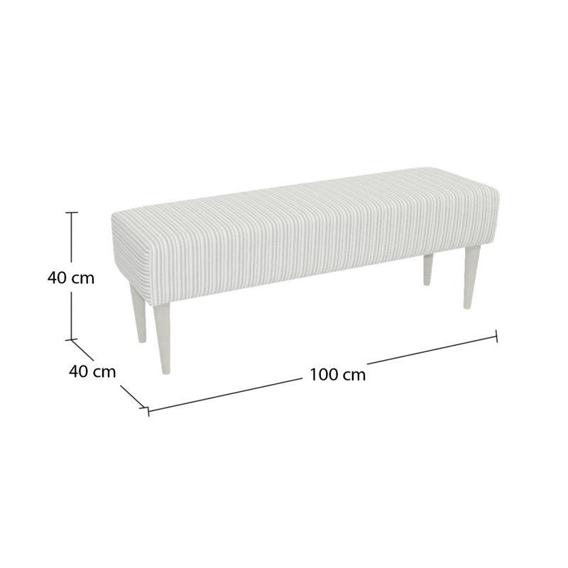 Pastel Polyester Upholstered Bench