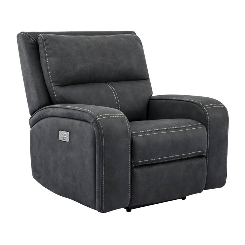 Fauteuil inclinable électrique 39 po avec port USB Aviezri, Gris foncé