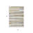 3' X 5' Ivory Beige And Taupe Striped Washable Indoor Outdoor Area Rug