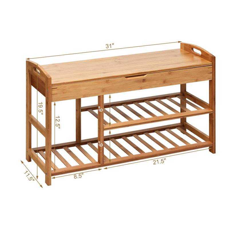 Bamboo Storage Bench