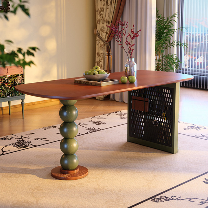 Table de salle à manger en bois massif de style français, H 29,5 po x L 70,8 po x l 33,4 po