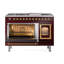 ILVE UN48FNMPEGG Nostalgie II Noblesse 48 inch Dual Fuel Range (8 Sealed Burners + Griddle, Triple Glass Door)-264993630-264993575-264993570
