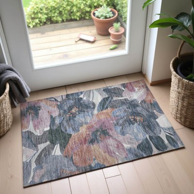Premium Machine Washable Northdale AMF1487 Floral Rug