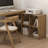 Wood color L-Shaped Solid Wood Desks-107198187-107198190