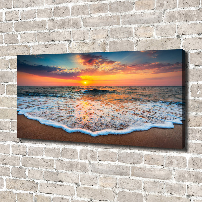 Sunset By The Sea - Wrapped Canvas Print