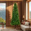 Arbre de Noël au crayon vert 6 pi - Arbre de Noël mince en PVC 72 po avec branches denses, cadre en métal pliable pour les petits espaces-1762746680