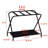 Shanon Folding Luggage Rack - Suitcase Stand With Storage Shelf - Folding Luggage Rack for Guest Room and Bedroom - Sturdy Portable and Stylish Metal Suitcase Stand