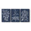 Foliage Chintz I - Toile tendue avec châssis sur mesure - 3 pièces-1522013989