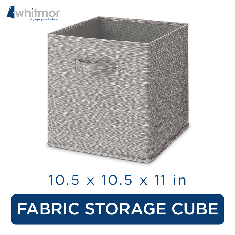 Whitmor Clip & Cube™ Fabric Bin, Gray
