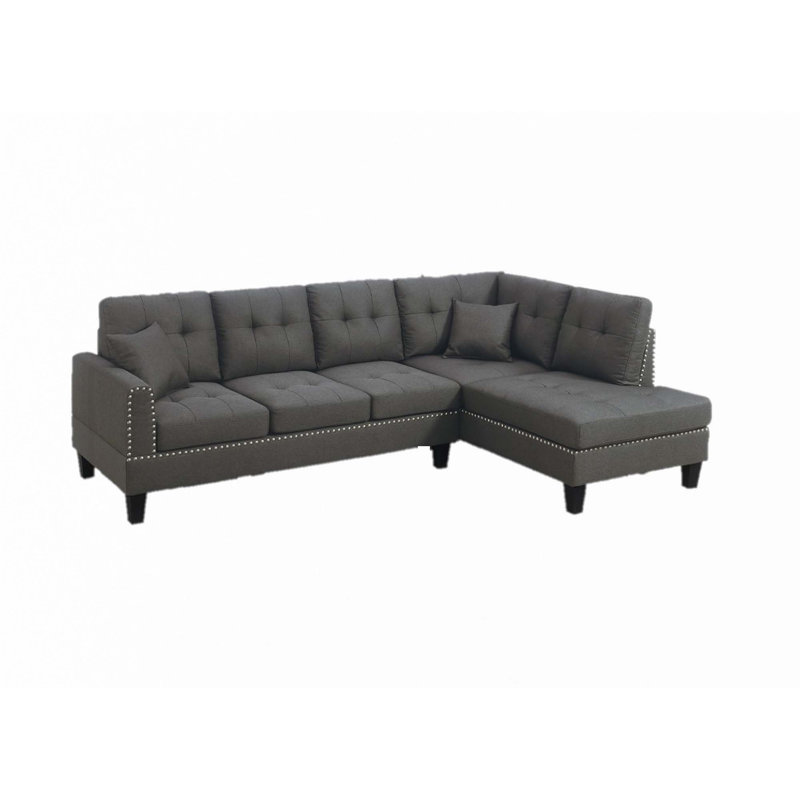 2pc Sectional Set, Dark Coffee Linen