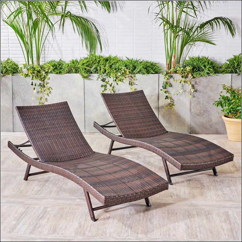 CHAISE EN PE WICKER, Brun multi