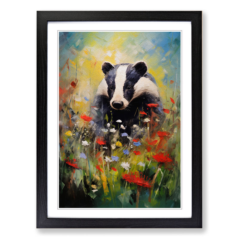 Single Picture Frame Print on Wood, 46cm H x 34cm W, Black Framed