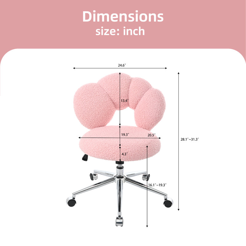 Remzi   Office Chair, Pink