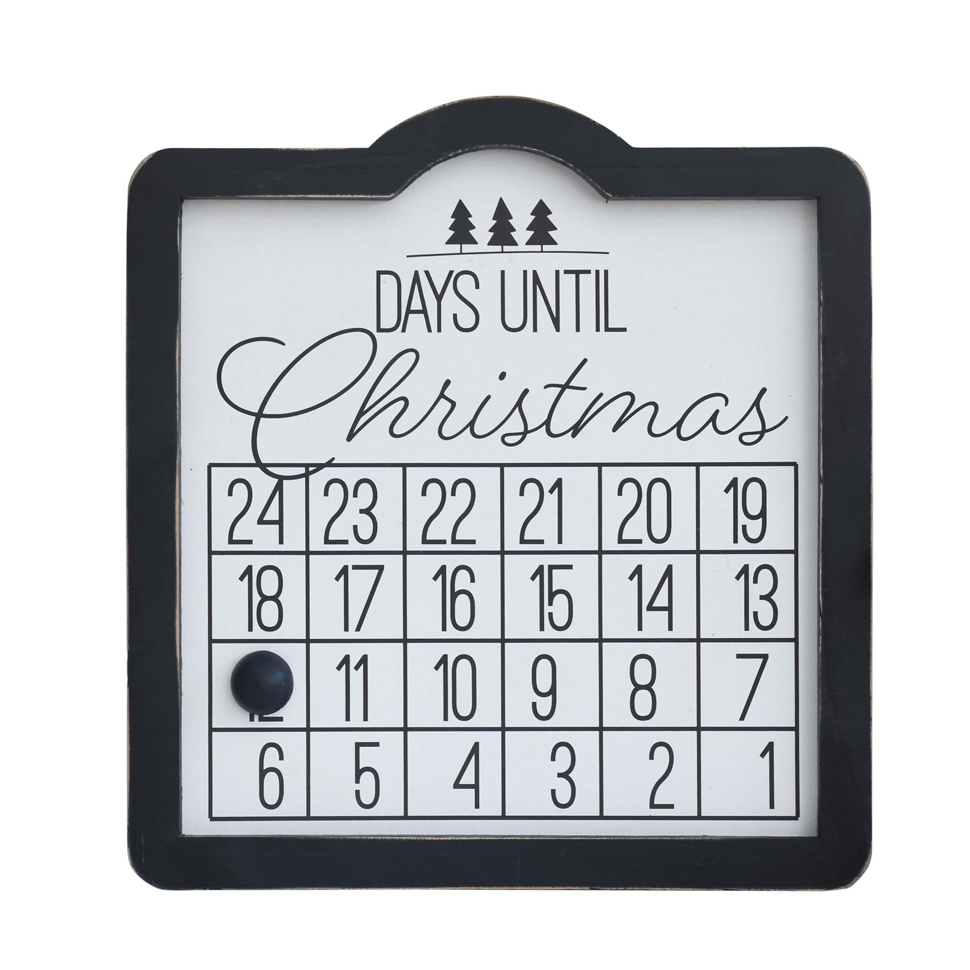 The Holiday Aisle® Days Until Christmas Framed Wood Wall Countdown ...