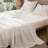 MooMee Flat Sheet 100% Washed Cotton Linen Like Textured Breathable Lightweight-107894580-107894589