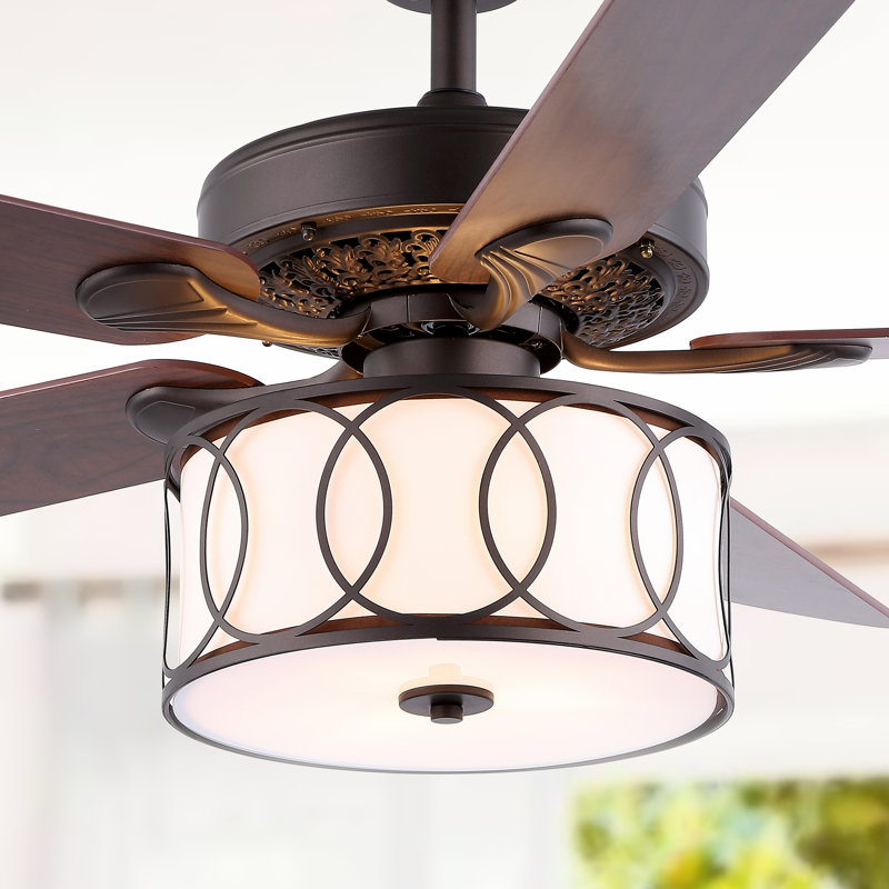 Graber 52'' Ceiling Fan with Light Kit, Black