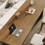 Bureau d'écriture rectangulaire en bois massif brun noisette-117867031