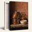 «Rustic Copper Pots and Kettle with Cracked Bowl», art mural sur toile-133067120