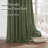 Cotton Linen Blended Light Filtering Curtain,Back Tab Hooks  Drapes (Set of 2,With Hooks)-49156133-49156130